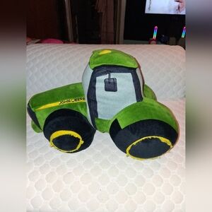 John Deere Green/ Black Close Cab Plush Tractor W/Tags